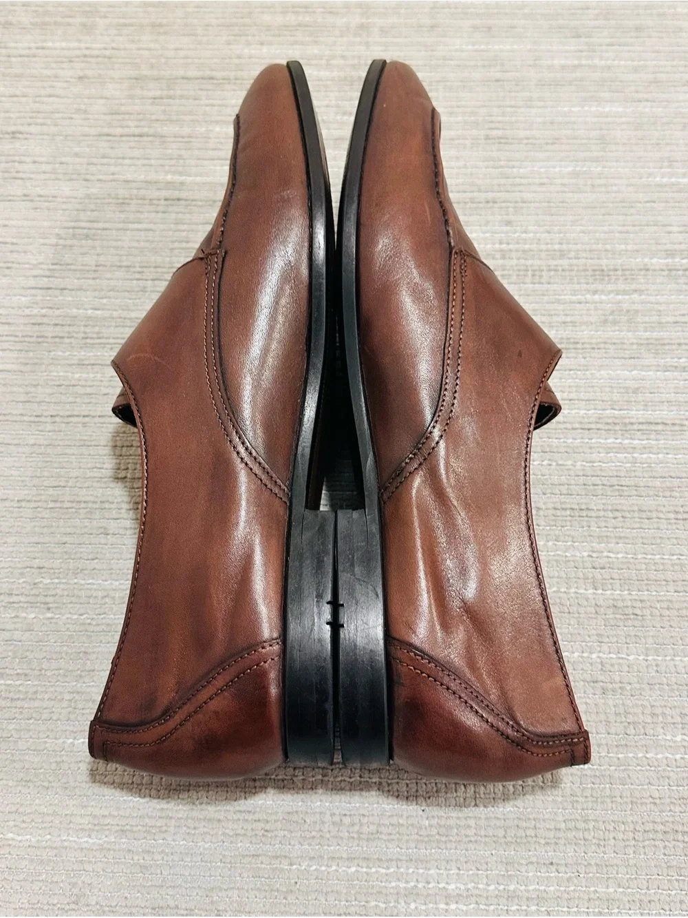 JAY+DEE Men's Brown Leather Double Monk Strap Shoes Hand Made Size EU 43 / US 10